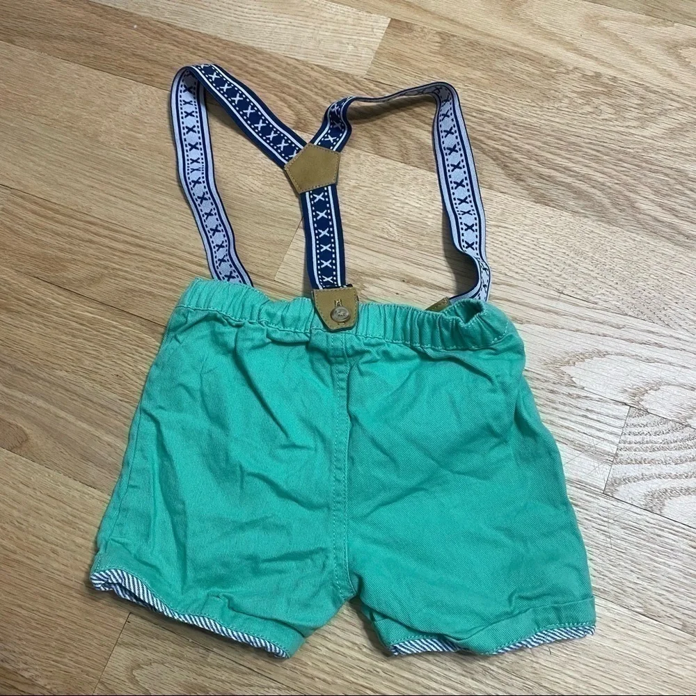 18 mos Overalls Shorts Outfits Bundle Boys Yellow Blue Green Carter’s & Other